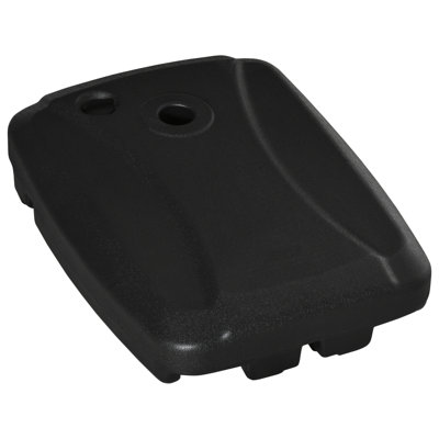165 lb Base de parasol en porte-à-faux, support décalé portable avec roues, remplissable à l'eau / sable, noir, pour une capacité extérieure sur Tough, eau de remplissage ou sable, barbecue