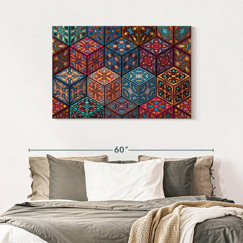 Cubes de mandala Kerner, H 30 po x l 45 po