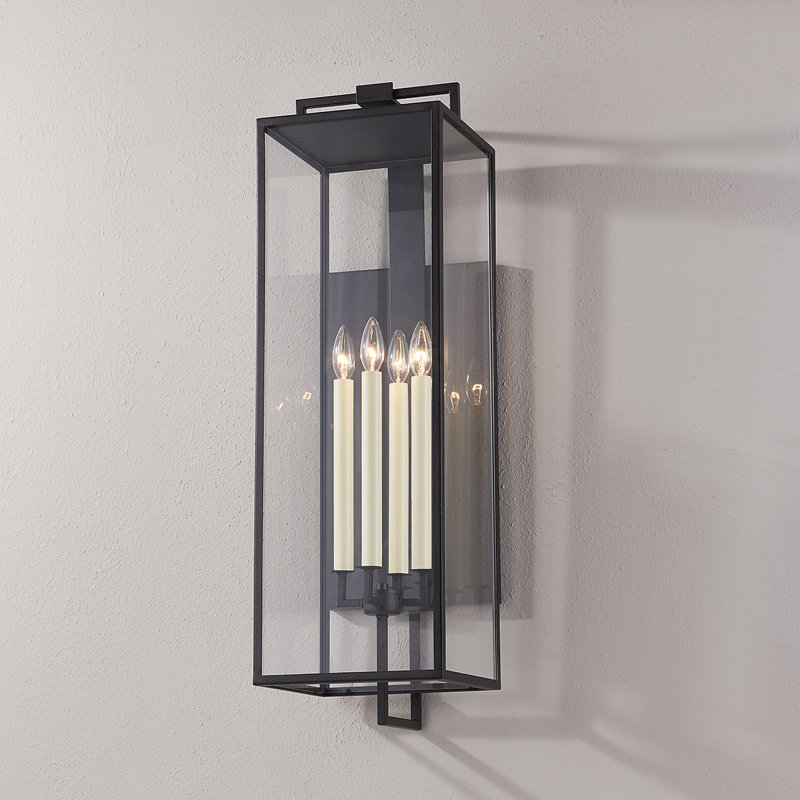 Extérieur 4 lumières Beckham, Fer forgé, H 34 po x l 10 po x P 11,25 po