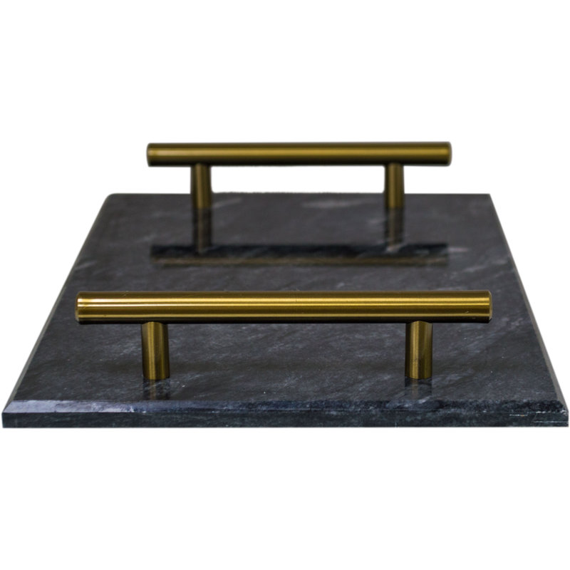 Stone Decorative Tray, Black