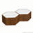Hexagonal Retro Wood Coffee Table with 2 Hidden Drawers-1585199477-1585199478