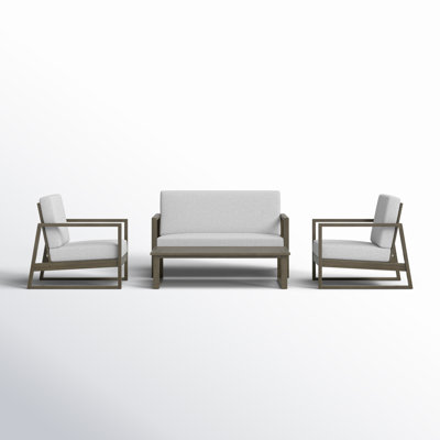 Ryter Acacia 4 - Person Patio Conversation Set with Cushions