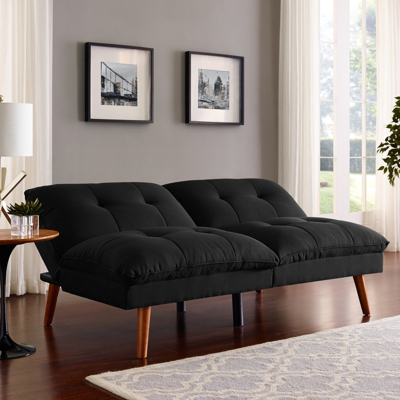 Canapé convertible Carleigh, Noir