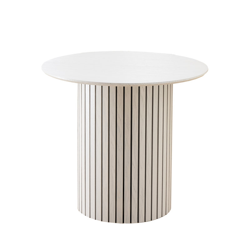 Table minimaliste pour intérieur, design, plateau, hauteur 74,8 cm, solution d'espace pour salon contemporain, en contreplaqué avec finition naturelle chaleureuse, dimensions 85,1 cm, légère, construction robuste, piètement à tréteaux