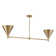 Pharos 2-Light Linear Chandelier in Noble Brass by Breegan Jane