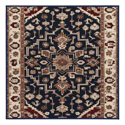 Machine Washable Persian Purple Area Rug