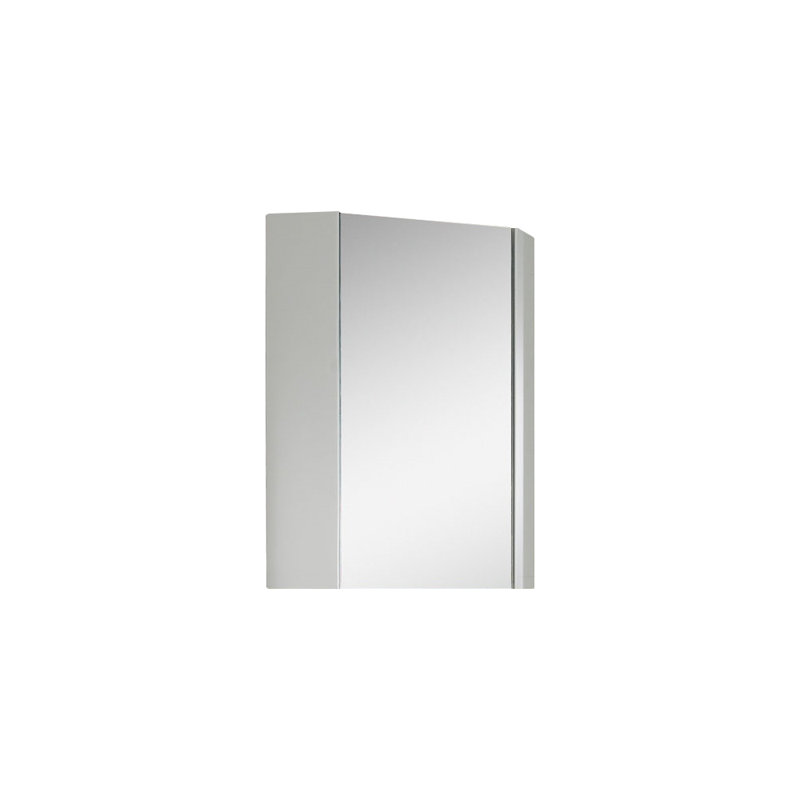 Jorri 14'' W 23.5'' H Corner Medicine Cabinet Mirror 2 Fixed