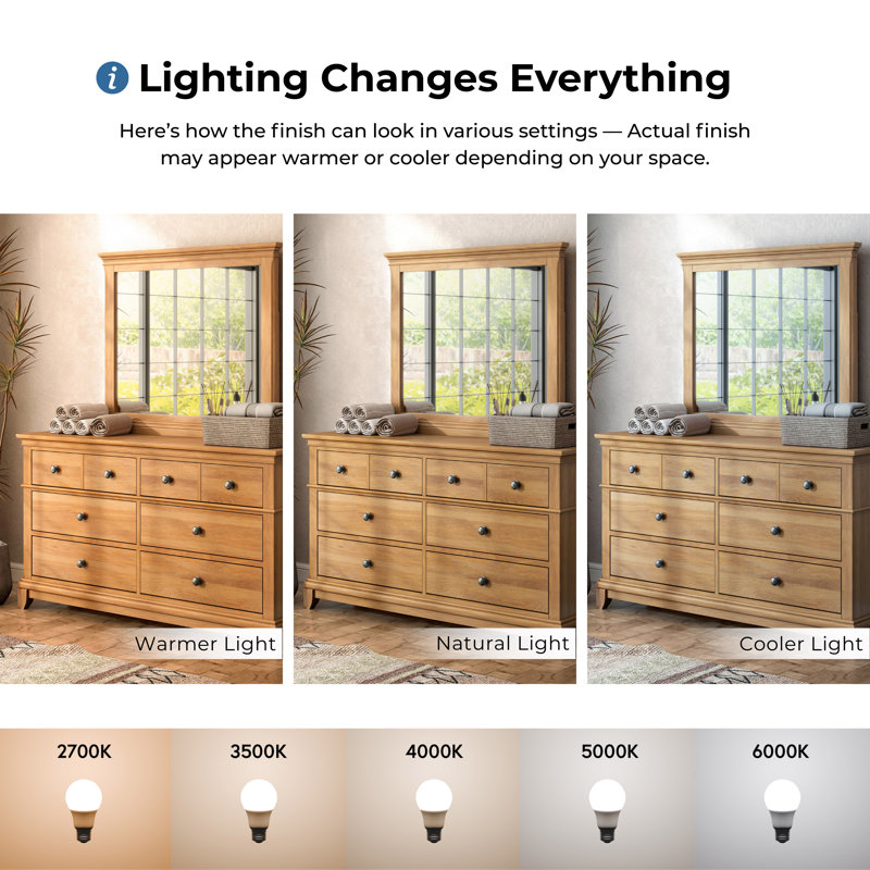 Tynemouth 74"H 6-Drawer Dresser with Mirror Set