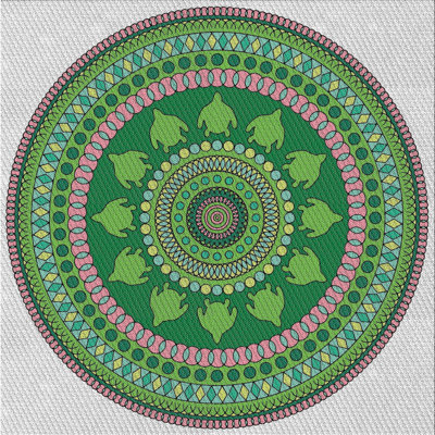Fabriqué à la machine à partir de laine et de polyester gris/vert Tapis décoratif