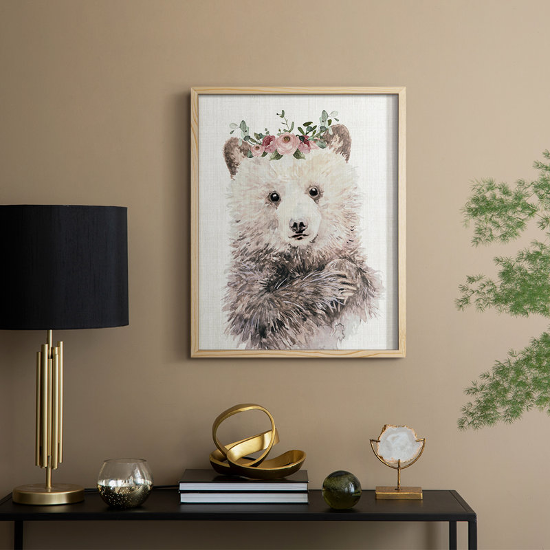 Dressy Cub Framed Print - Solid Wood