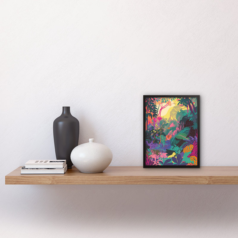 Closter Vibrant Tropical Rainforest Sunrise - Single Picture Frame Print