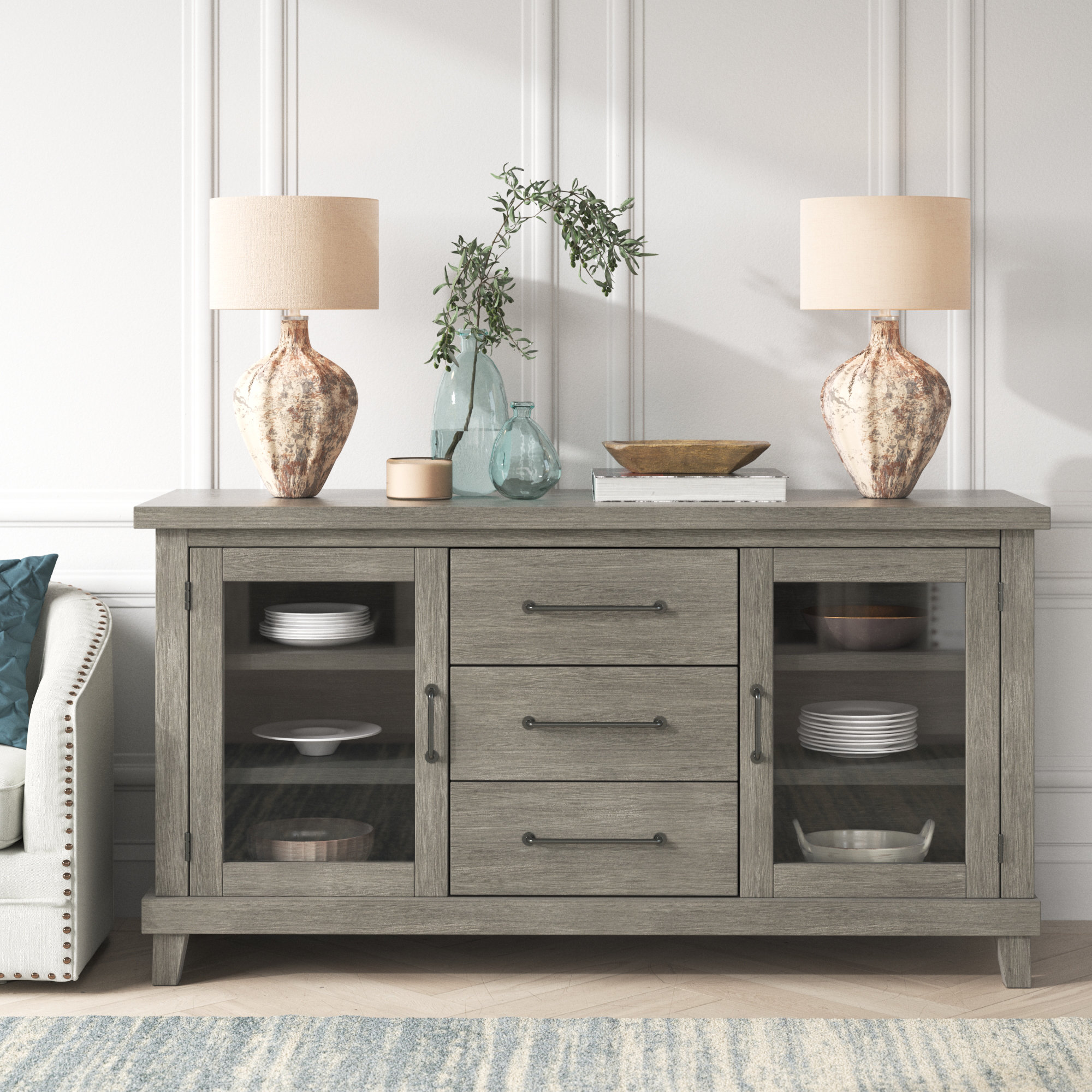 Red Barrel Studio® Zaedin 65'' Wide 3 Drawer Sideboard & Reviews | Wayfair