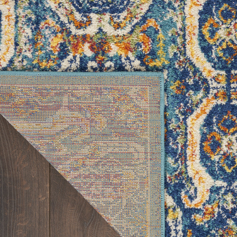 Tapis oriental bleu Lakenya, Rectangle 9 pi x 12 pi