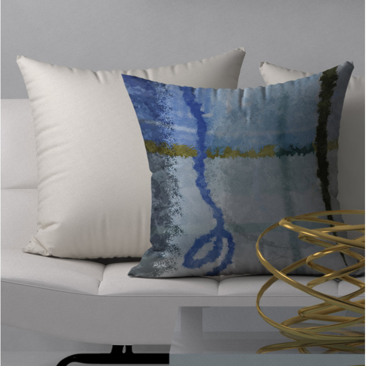 LeRoi Products O.K. Abstract Reversible Throw Pillow | Wayfair