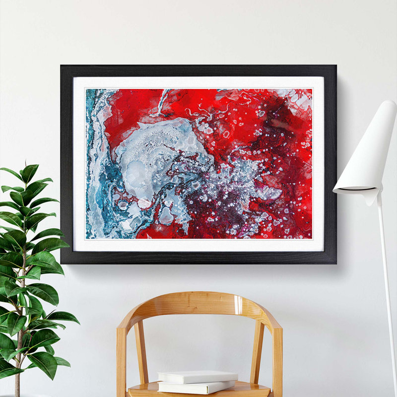 Wild Life in Abstract - Framed Print, 60cm H x 91cm W x 2cm D, Black