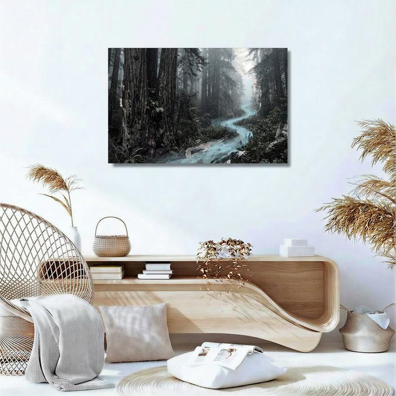 Art mural sur toile Misty Forest, 16"H x 24"W