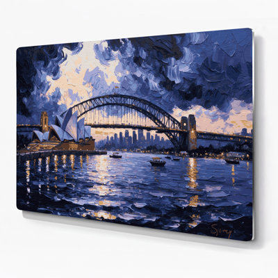 Cities Sydney Australia Gray Metal Wall Art
