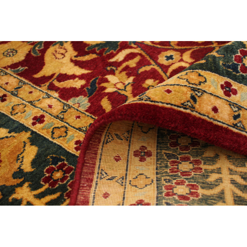 Tapis de zone en laine rouge foncé 6 pi x 8 pi 7 po à la main one-of-kind-noué la 2010 pako 18/26 po Agaran