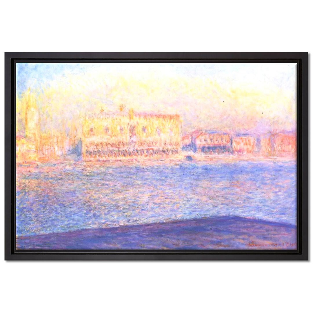 Gerahmtes Leinwandbild Kunstdruck Blick von Santa Maria Maggiore von Claude Monet