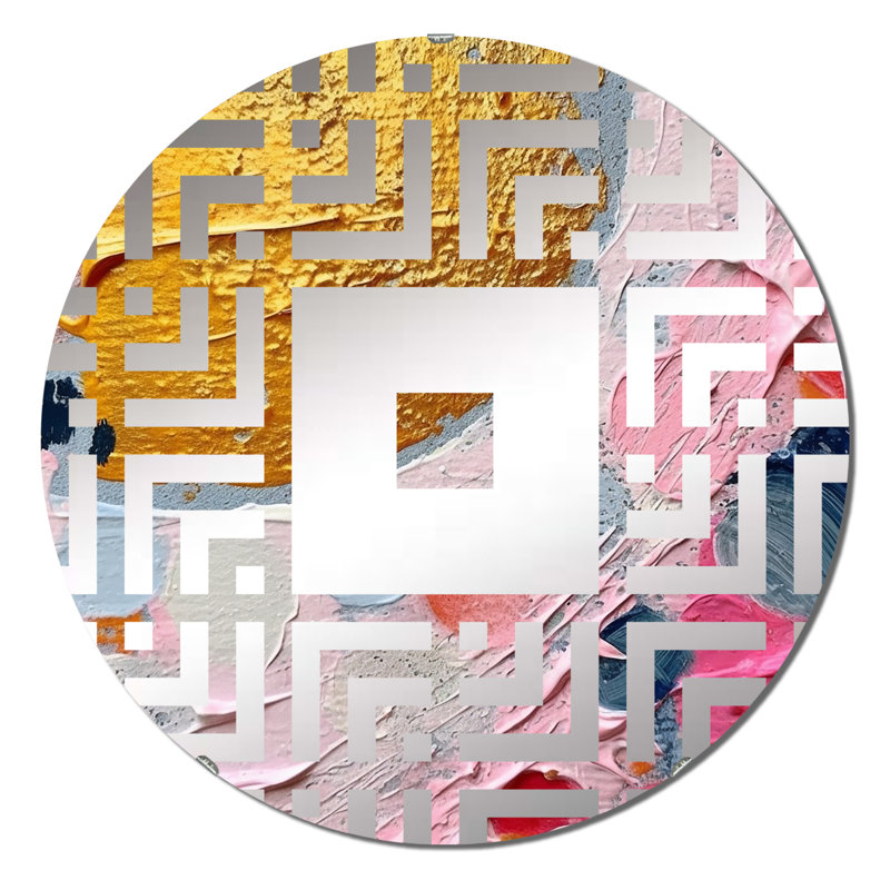 Durella - Miroir mural carré, 23,6 po x 23,6 po
