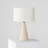 Brightech Nathaniel 20" Cement LED Table Lamp with Cream Cotton Drum Shade