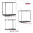 Chacra 3 Piece Square Metal Floating Shelf Set