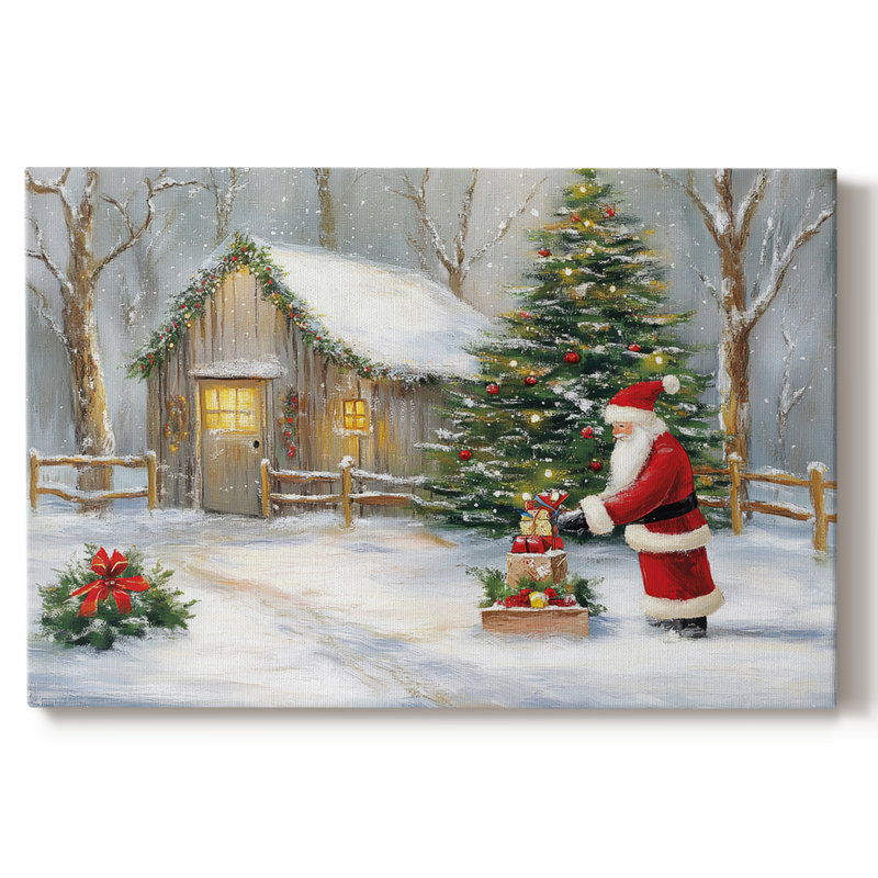 Art de Noël de Noël III - Toile tendue avec châssis - XCIV, H 8 po x l 12 po