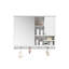 Armoire à pharmacie murale, armoire de rangement de salle de bain avec porte miroir et tablette ajustable, armoire d'appoint-962589352