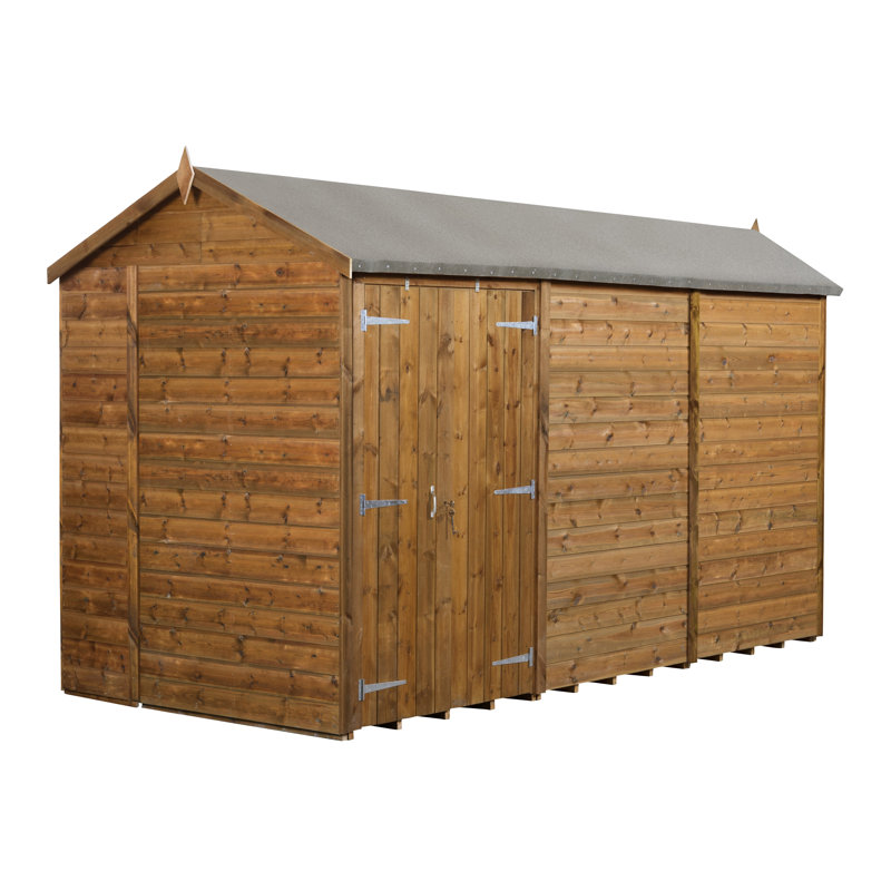 Modular Apex Garden Shed  12X6 No Windows Double Door