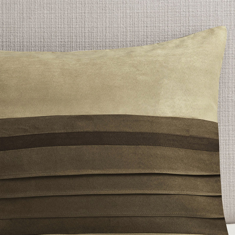 Édredon 7 pièces en faux suède, taille très grand, motif naturel, 2 taies décoratives, 3 coussins, jupe de lit lavable en daim, aspect transitionnel, texture douce, détails de broderie,