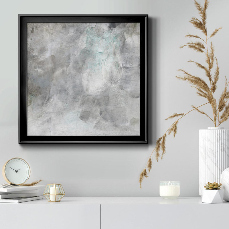Teinte douce - peinture sur toile encadrée, Cadre noir, H 26,5 po x l 26,5 po x P 1,5 po
