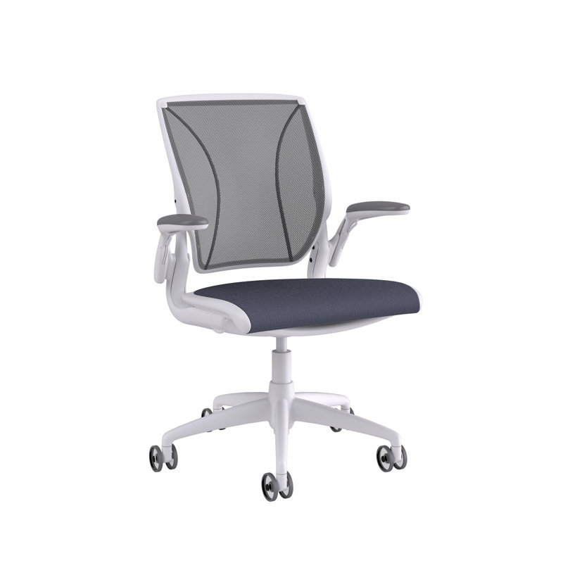 Diffrient World Wool Task Chair, White, Catena/Caraway, Corde/Medium Gray