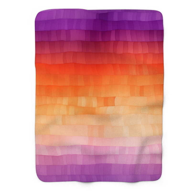 Twilight Fade - Couverture sherpa de qualité supérieure 1 pièce, Grand lit
