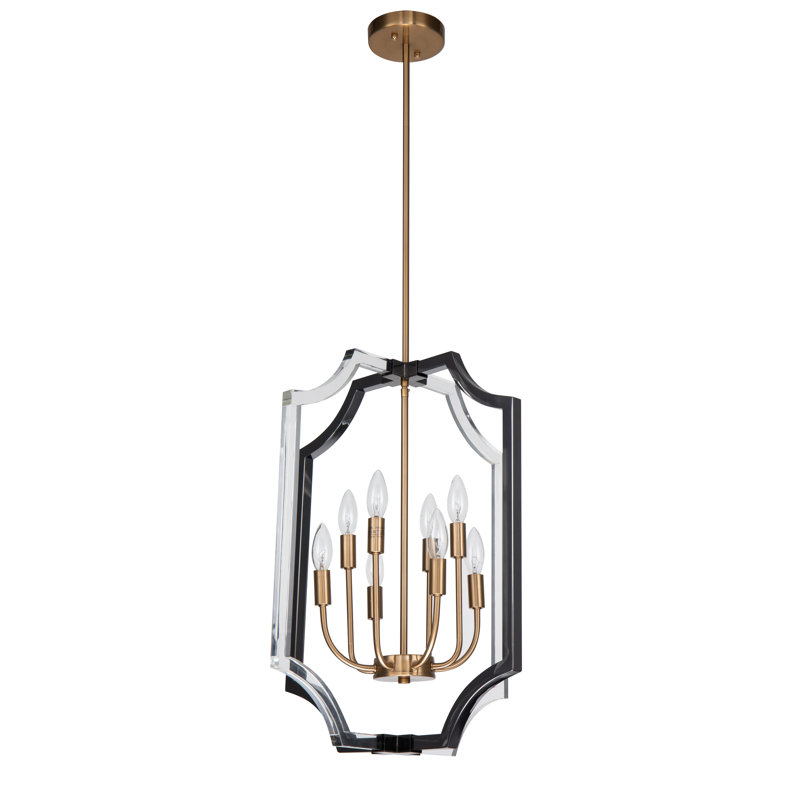Lustre géométrique de style bougie à 8 lumières Montero