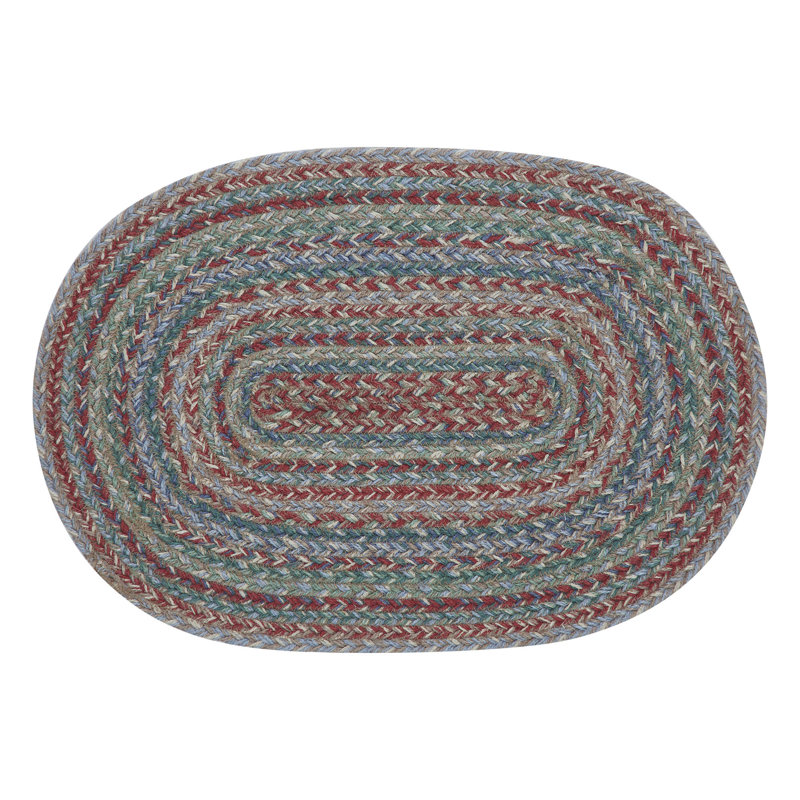 Lutishia Jute Geometric Oval Placemat, 13" W x 19" L
