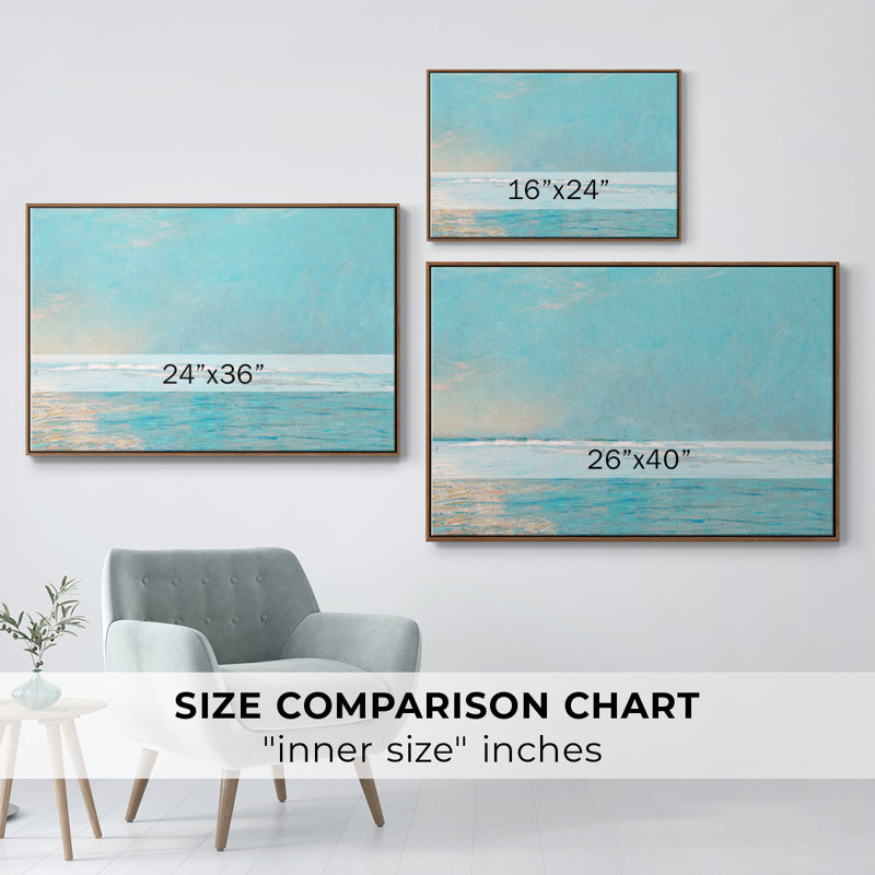«Vintage Nautical Print-Lxxiii» sur toile, Toile encadrée noyer flottant, H 27 po x l 41 po x P 2 po