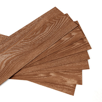 10 PC 6 pouces * 36 pouces W59 plancher PVC grain de bois auto-adhésif facile à utiliser adapté pour le plancher de la maison