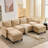 6-Piece 101'' Upholstered U-Shape Sectional-163928667