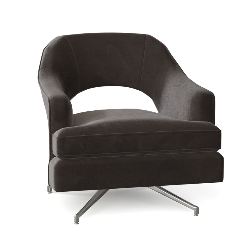 Jamie Swivel Armchair, 9930 Driftwood, Nickel