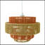 Luminaire suspendu - blanc et naturel / terre cuite