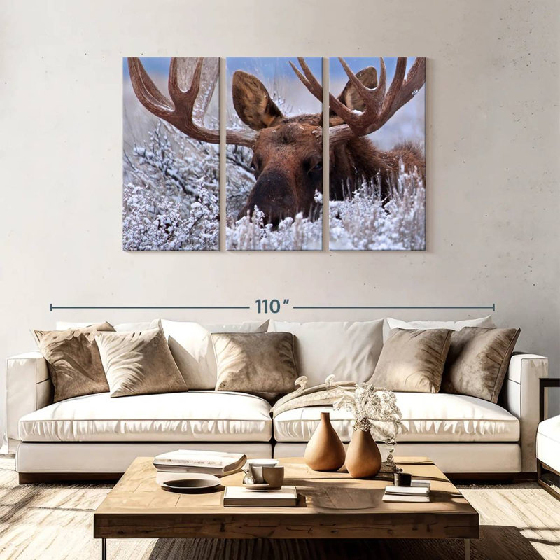 Hiding Moose, 48" H x 74" W