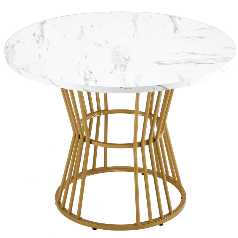 Round Metal Base Dining Table