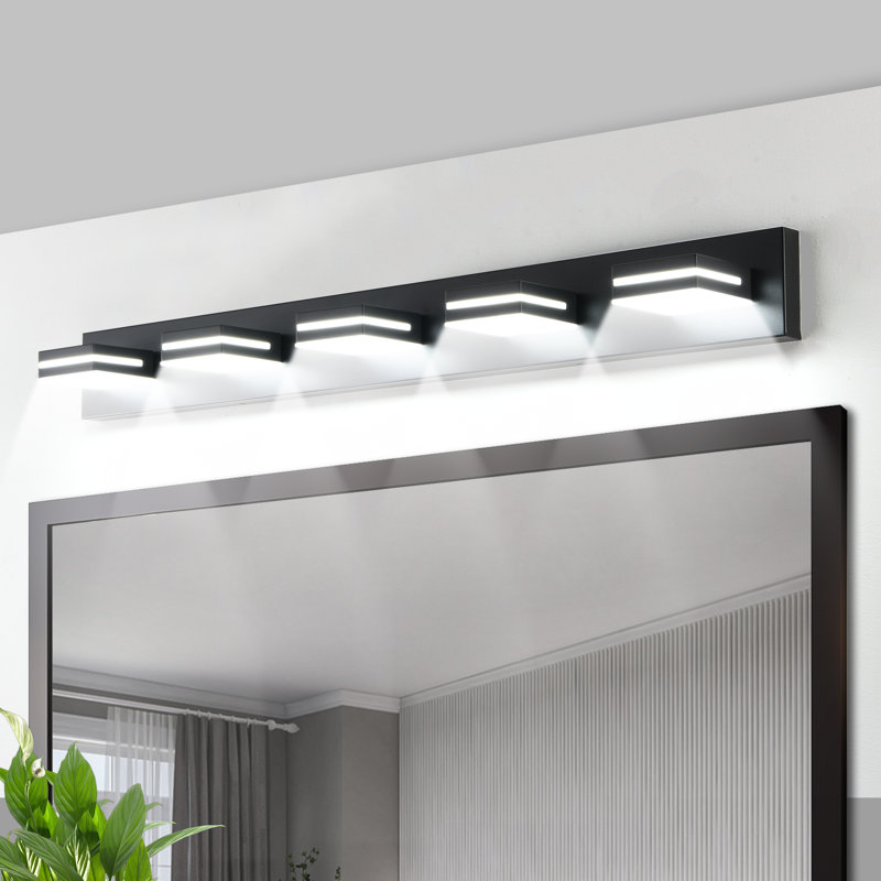 1-lamp Black dimmable LED Vanity Light
