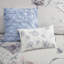 Édredon 8 pièces en coton - édredon bleu très élégant à motif floral