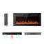 40" Black 3-in-1 Electric Fireplace Heater, 12 Colour Flame with Breathing Flame-785397789-785397788