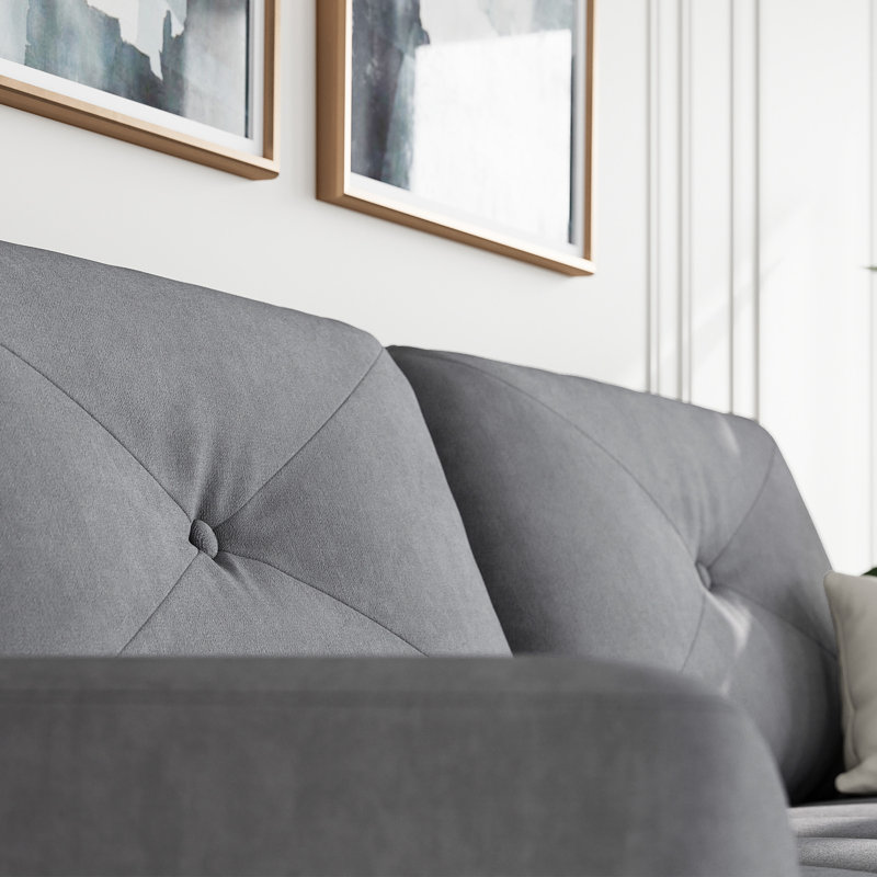 67" Sofa Couch With Armrest, Gray