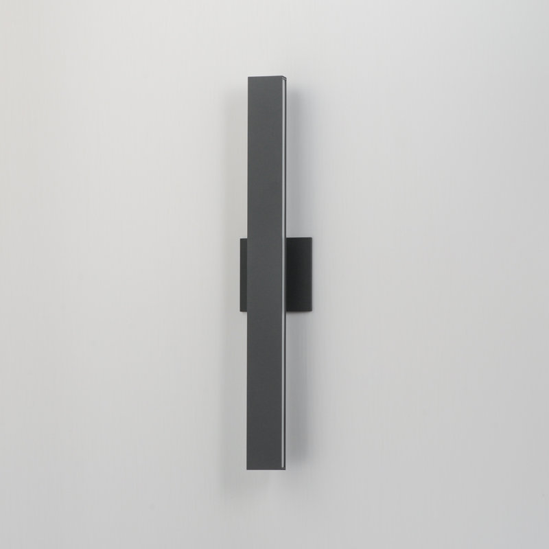 Fixation murale extérieure Alumilux, Bronze architectural, H 24 po x l 4,5 po x P 3 po