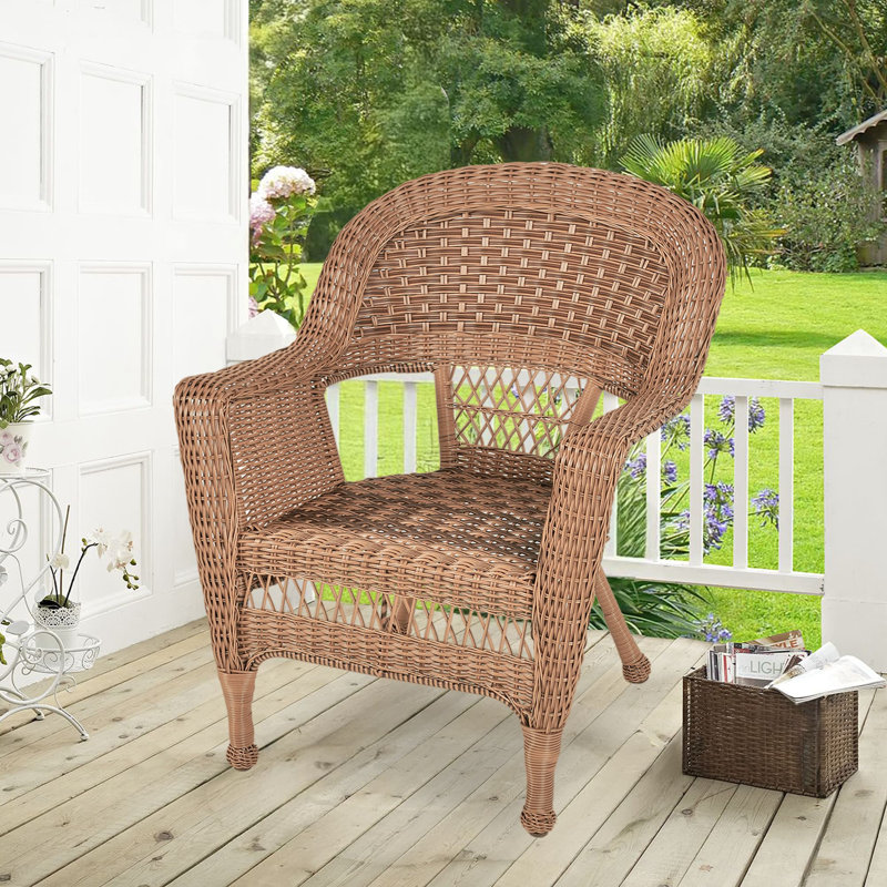 Honey Wicker Chair, Honey, Single