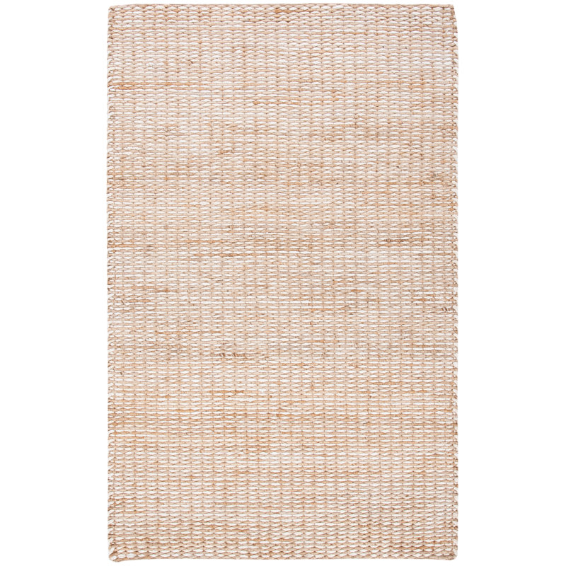 Andreu Natural Fiber Hand Woven Jute Rug, Rectangle 4' x 6'