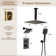 Rainfall Symphony 12inch 3-Function Dual Shower Head Thermostatic Shower System with 3 Sprays Handheld